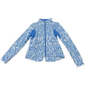 Lululemon Run Travel to Track Jacket, Blue & White, Size 6, Used